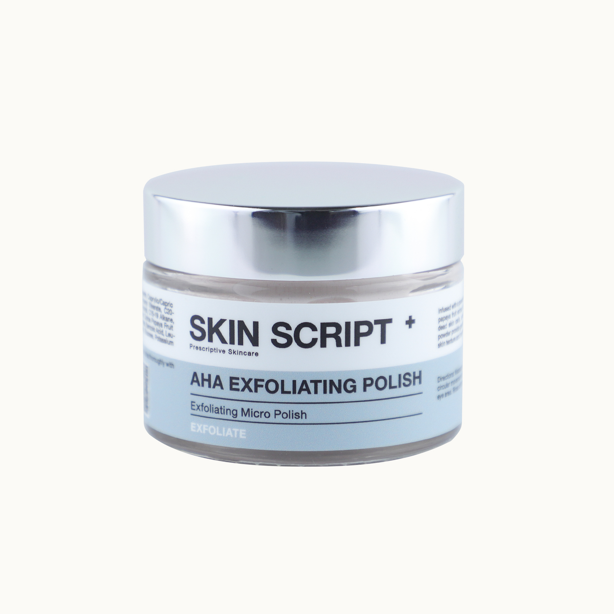 Skin Scrip tAHA Exfoliating Polish - front of jar