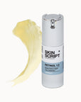 Skin Script Retinol 1.0 - front of packaging
and smear shown behind