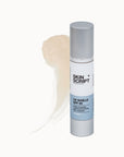 Skin Script UV Shield SPF 50 front of packaging and smear shown behind