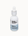 Skinscript Vit C + Ferulic serum bottle, front of bottle.